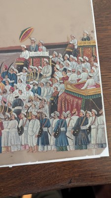 Lot 180 - A large Indian painting on mica