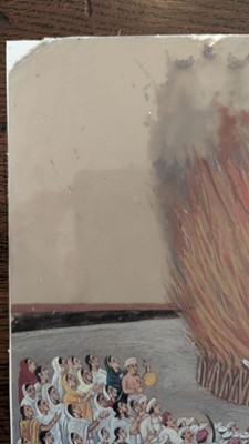 Lot 180 - A large Indian painting on mica