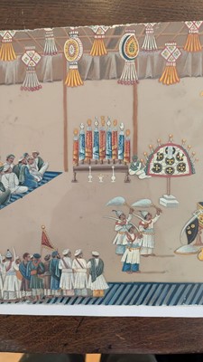 Lot 179 - A large Indian painting on mica