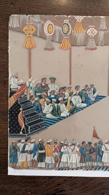 Lot 179 - A large Indian painting on mica