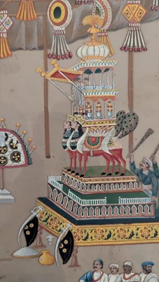 Lot 179 - A large Indian painting on mica