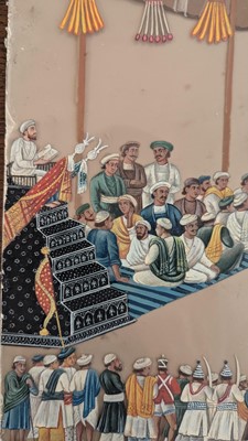 Lot 179 - A large Indian painting on mica