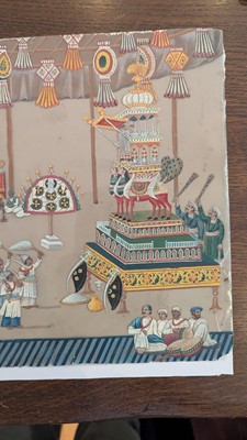 Lot 179 - A large Indian painting on mica