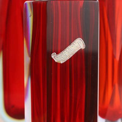 Lot 171 - A group of six Murano sommerso glass vases