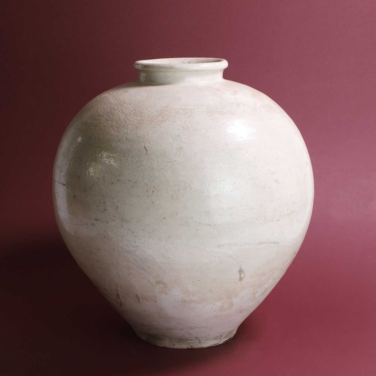 Lot 5 - A Chinese Gong ware white-glazed jar