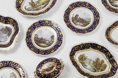 Lot 134 - A Bloor Derby porcelain part dessert service