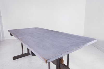 Lot 288 - A provincial painted wooden dining table