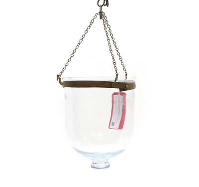 Lot 166 - A Regency-style glass bell lantern