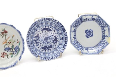 Lot 56 - A group of three Chinese blue and white saucers