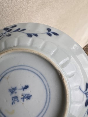 Lot 56 - A group of three Chinese blue and white saucers