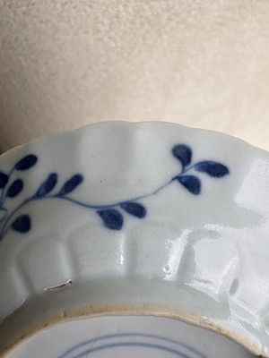 Lot 56 - A group of three Chinese blue and white saucers