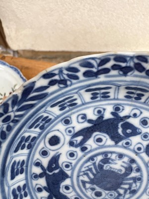 Lot 56 - A group of three Chinese blue and white saucers