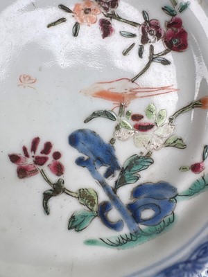 Lot 56 - A group of three Chinese blue and white saucers