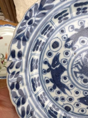 Lot 56 - A group of three Chinese blue and white saucers