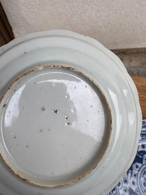 Lot 56 - A group of three Chinese blue and white saucers