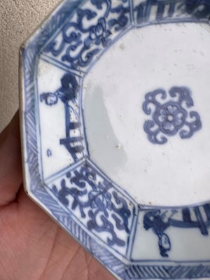 Lot 56 - A group of three Chinese blue and white saucers
