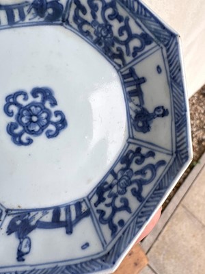 Lot 56 - A group of three Chinese blue and white saucers
