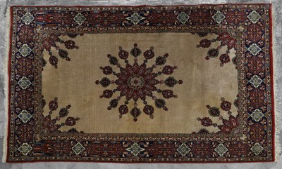 Lot 422 - A fine Kashan silk wool rug