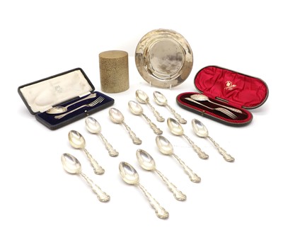 Lot 12 - A collection of silver items
