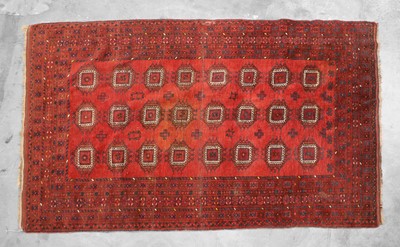Lot 424 - A Turkmen Bokhara wool rug