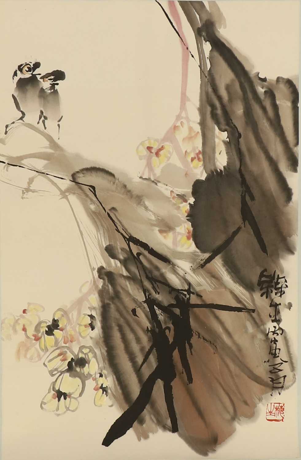 Lot 134 - A Chinese hanging scroll