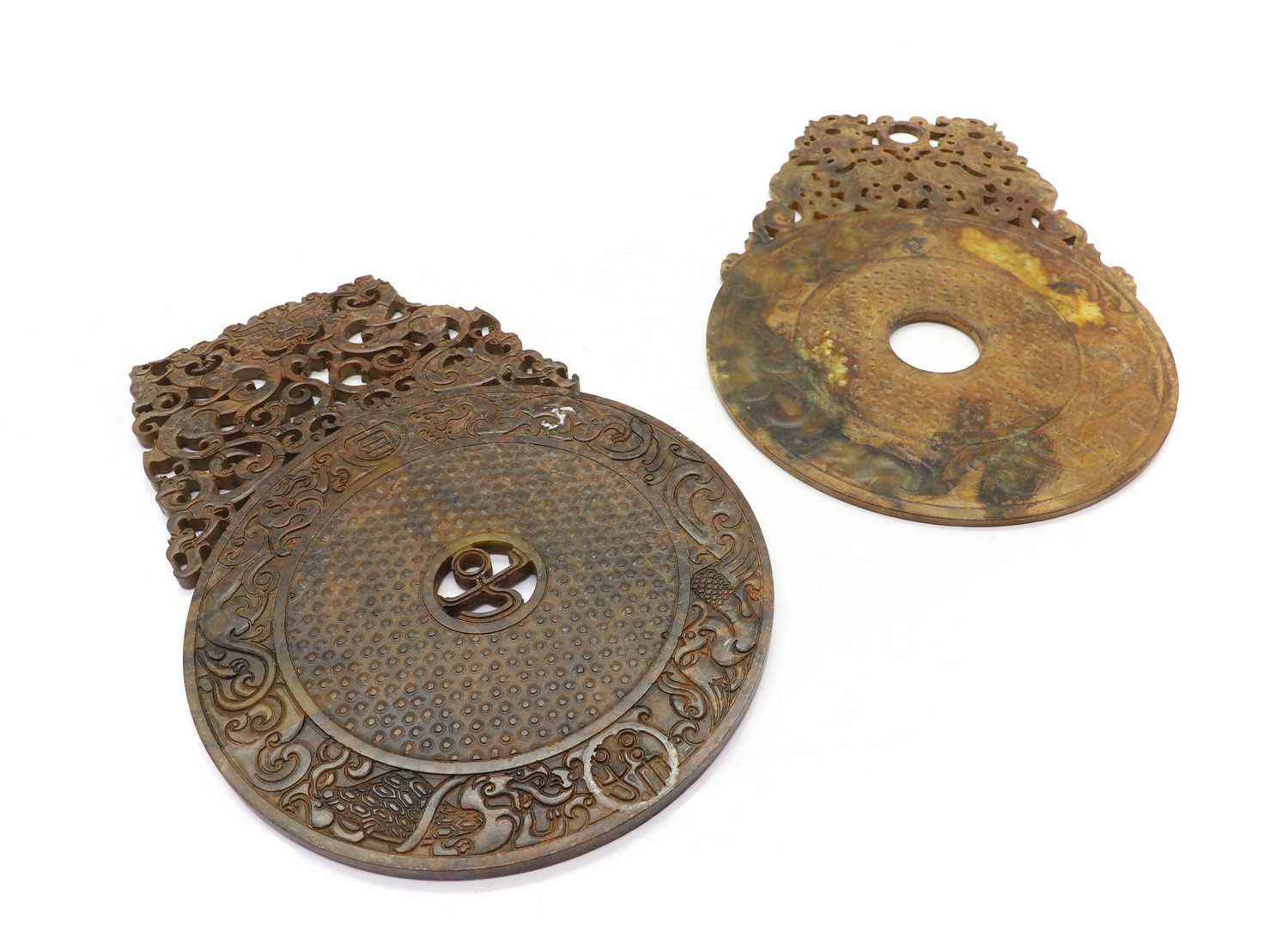 Lot 54 - Two Chinese jade plaques