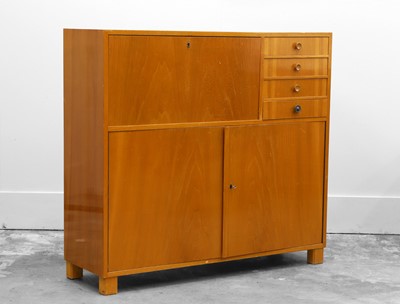 Lot 508 - A Swedish Modern ash secretaire cabinet