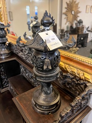 Lot 152 - A Chinese carved hardwood kneehole desk