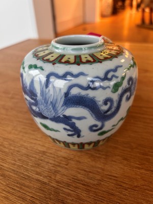 Lot 53 - A Chinese doucai porcelain jar
