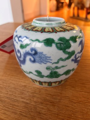 Lot 53 - A Chinese doucai porcelain jar