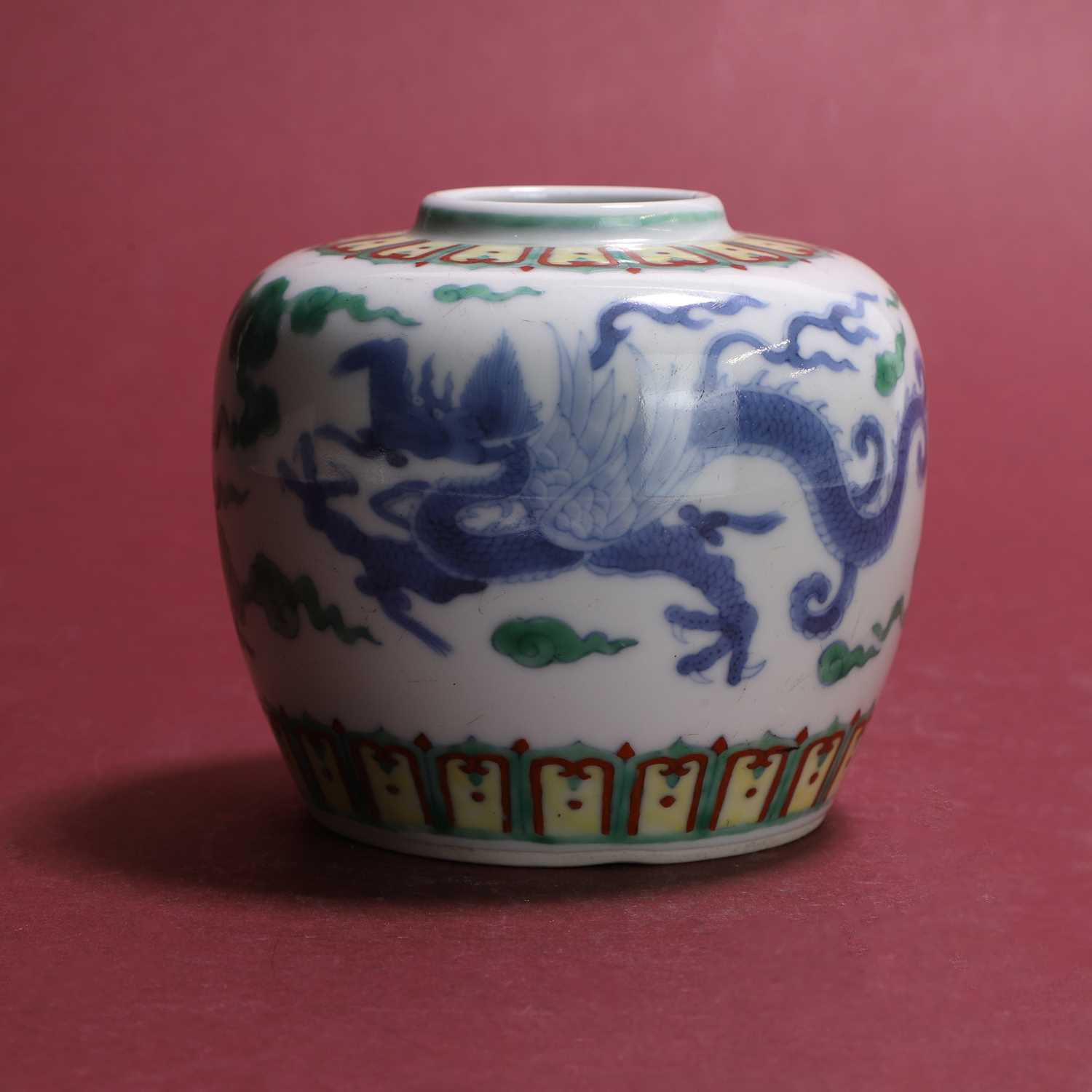Lot 100 - A Chinese doucai porcelain jar