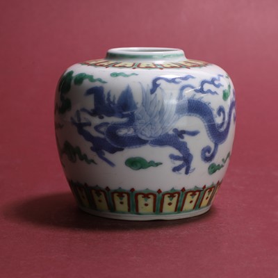 Lot 53 - A Chinese doucai porcelain jar