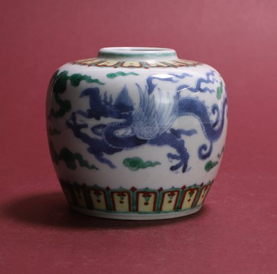 Lot 53 - A Chinese doucai porcelain jar