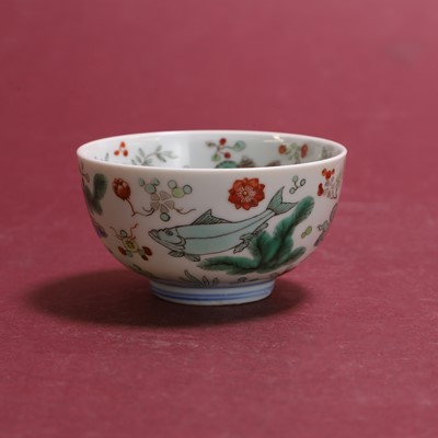 Lot 144 - A Chinese porcelain famille verte tea bowl