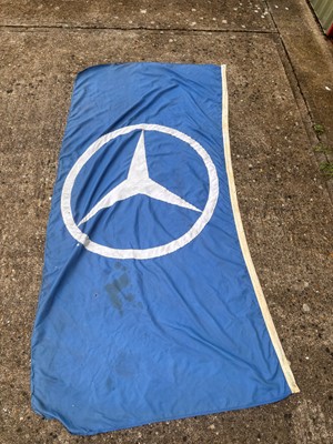Lot 113 - A Mercedes blue cloth flag