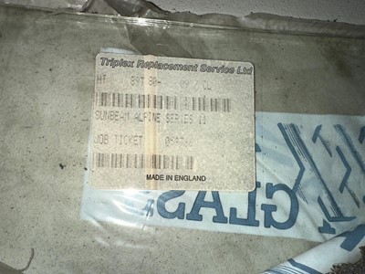 Lot 137 - A replacement laminated windscreen for a Sunbeam Alpine series 2