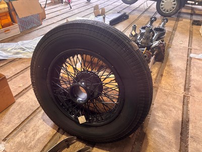 Lot 123 - A Rolls-Royce 20/25 wire wheel and tyre