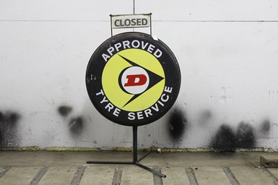Lot 108 - A1960s Dunlop 'Tyre Service' forecourt advertising sign
