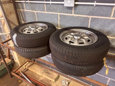 Lot 125 - A set of four Lancia Fulvia steel wheels