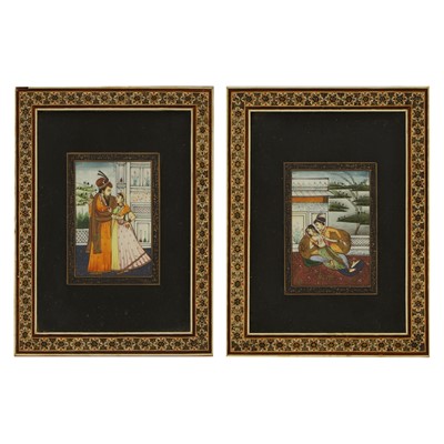 Lot 175 - Two Indian painted miniatures