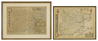 Lot 10 - ESSEX, TWO MAPS: 1- Speed, J: Essex divided into hundreds