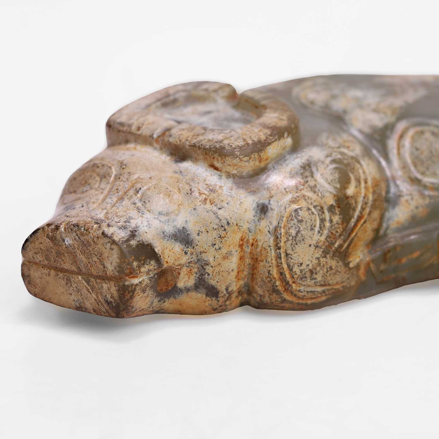 Lot 59 - A Chinese mutton fat jade figure of a recumbent water buffalo