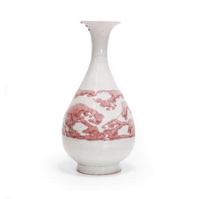 Lot 187 - A Chinese copper-red vase