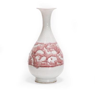 Lot 187 - A Chinese copper-red vase