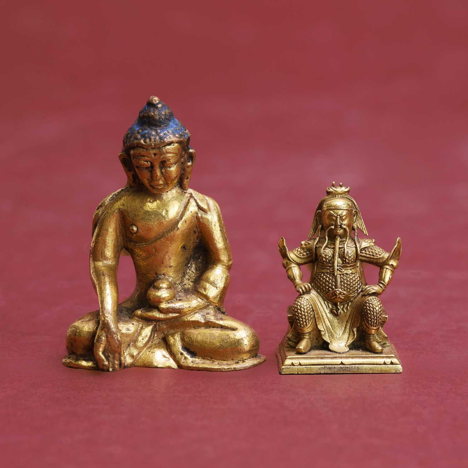 Lot 168 - A Tibetan gilt-bronze Shakyamuni Buddha