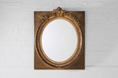 Lot 157 - A giltwood and gesso mirror