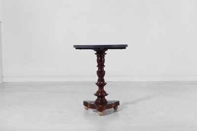 Lot 514 - A marble and mahogany occasional table