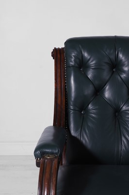 Lot 249 - A Victorian walnut library armchair