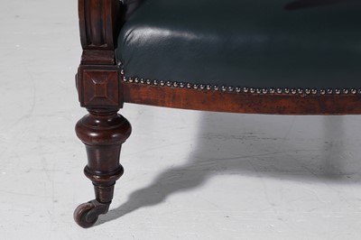 Lot 249 - A Victorian walnut library armchair