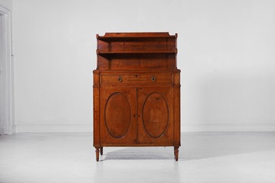 Lot 508 - A George III fruitwood and penwork chiffonier